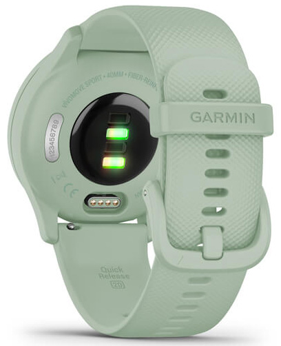 Умные часы Garmin Vivomove Sport, цвета мяты, серебристый безель, с силиконовым ремешком (010-02566-03)