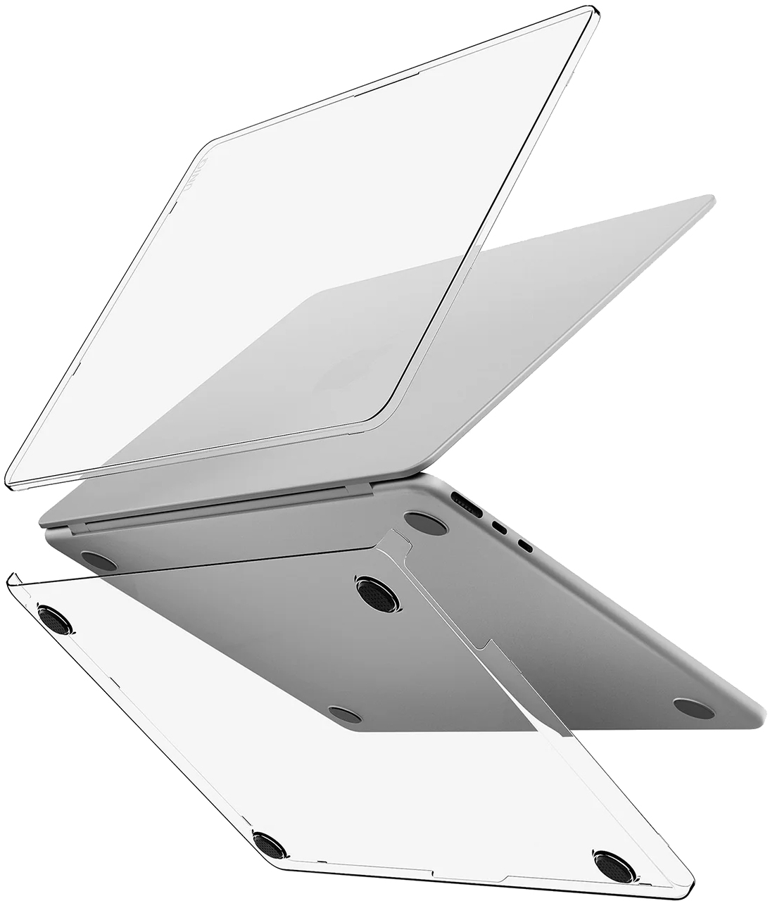 Чехол Uniq VERO для Macbook Air 15 (M2-M4), прозрачный (MA15(M4)-VEROCCLR)