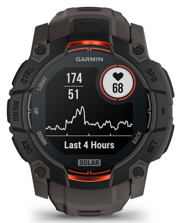 Garmin Instinct 3 50mm Solar, Black with Charcoal Silicone (010-02935-40) HK