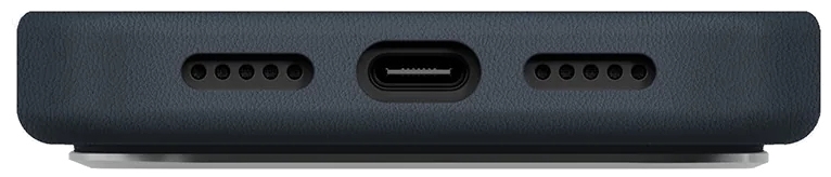 Чехол Uniq Lyden Premium Leatherette с MagSafe для iPhone 17 Pro, синий (IP6.3P(2025)-LYDMABLU)
