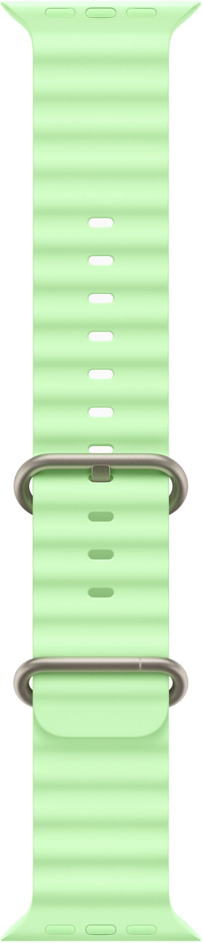 Apple Watch Ultra 3 (2025) 49mm Natural Titanium Case with Neon Green Ocean Band