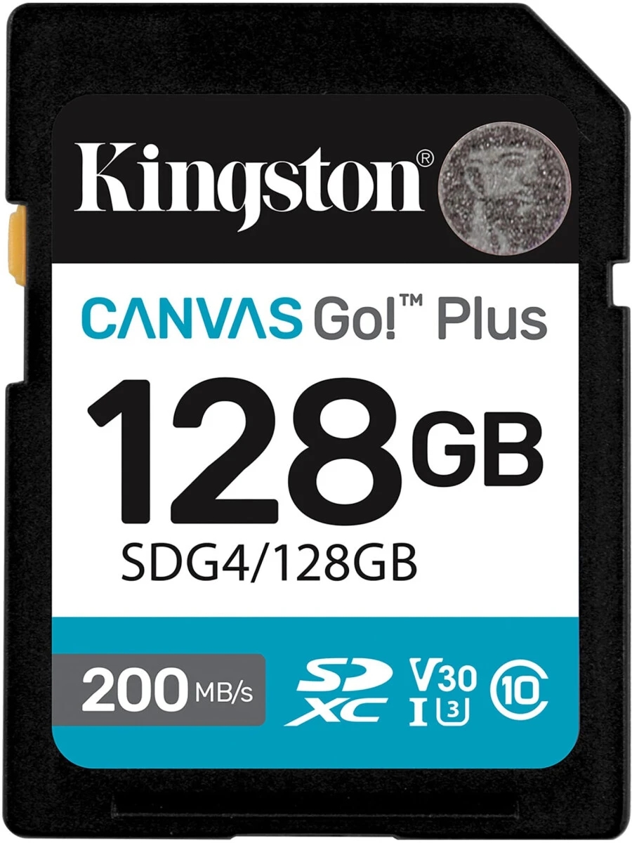 Карта памяти SDXC UHS-I U3 Kingston Canvas Go! Plus 128 ГБ, (SDG4/128GB)
