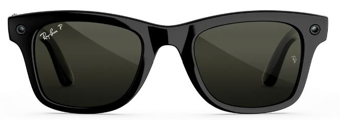Ray Ban Meta Wayfarer (Gen3) 154-53 Shiny Black/Green Lenses