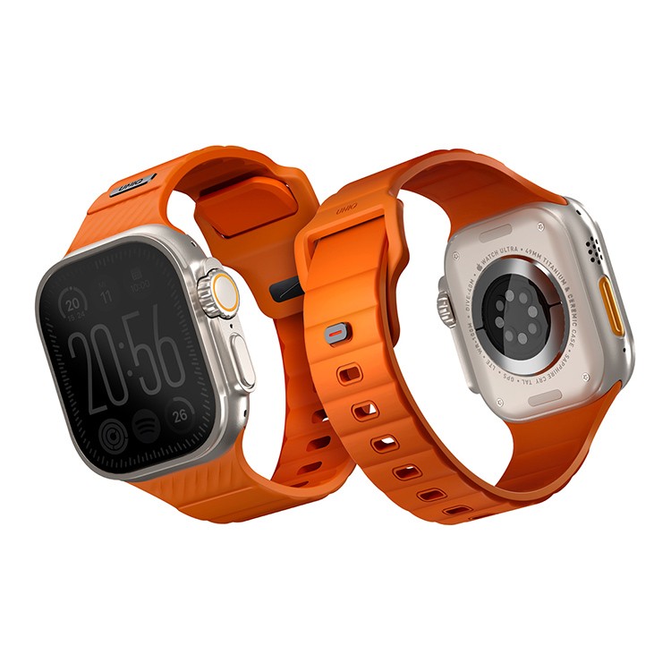 Uniq STRIDE FKM Rubber для Apple Watch 49/46/45/44мм, Volt Orange (49MM-STRIVORG)