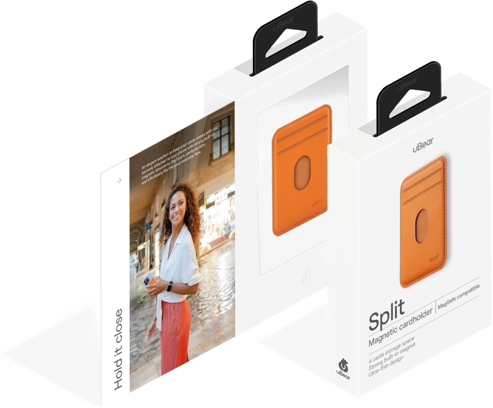 uBear Split, эко-кожа, оранжевый