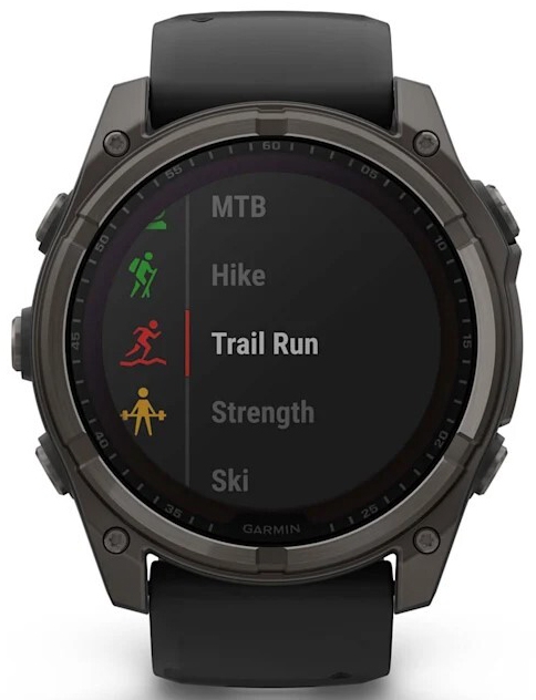 Garmin Fenix 8 51 мм Solar, Sapphire Titanium, угольно-серый с DLC-покрытием и черным ремешком (010-02907-11)
