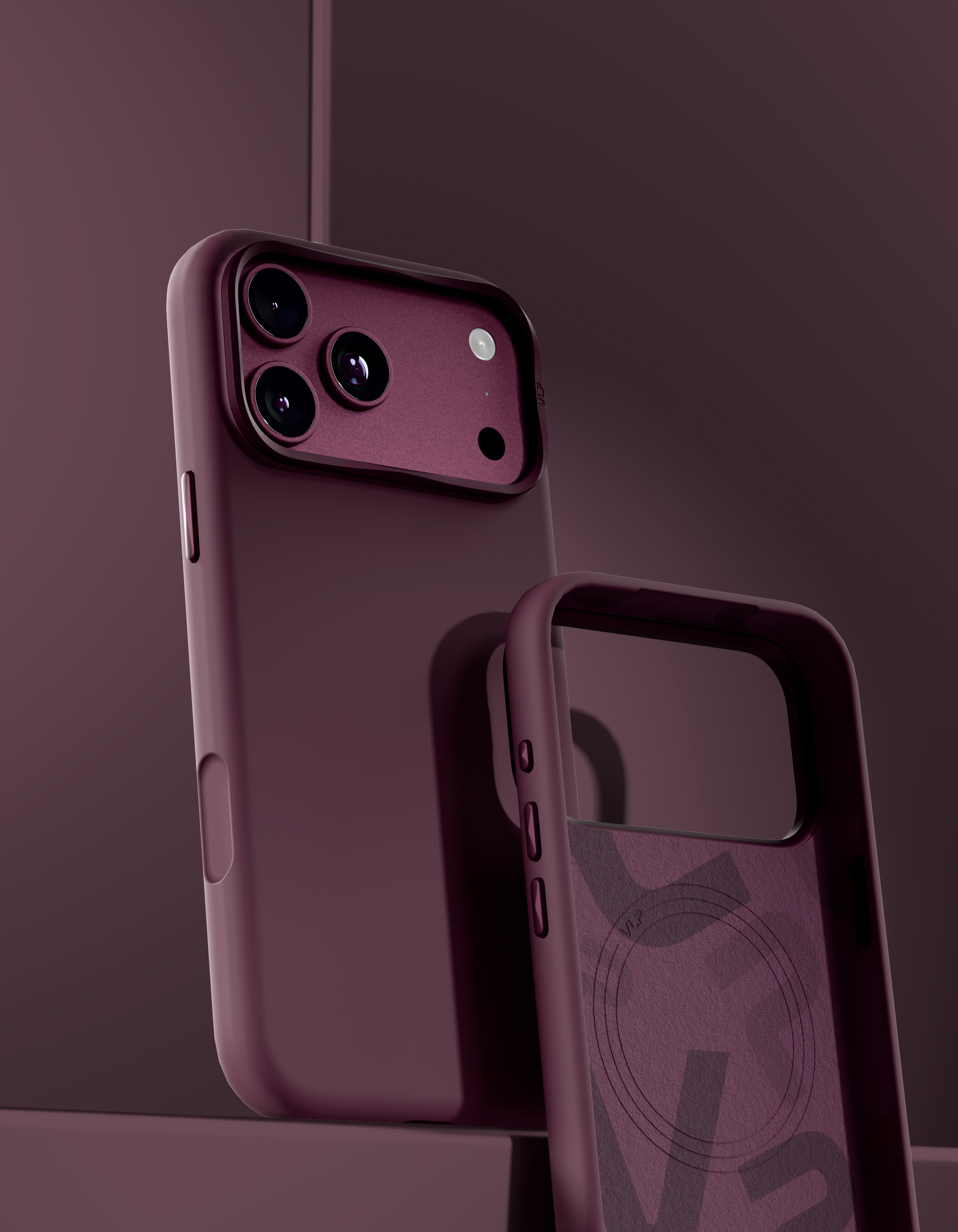 Чехол VLP Aster Pro Case с MagSafe для iPhone 18 Pro, темно-вишневый (10524233)