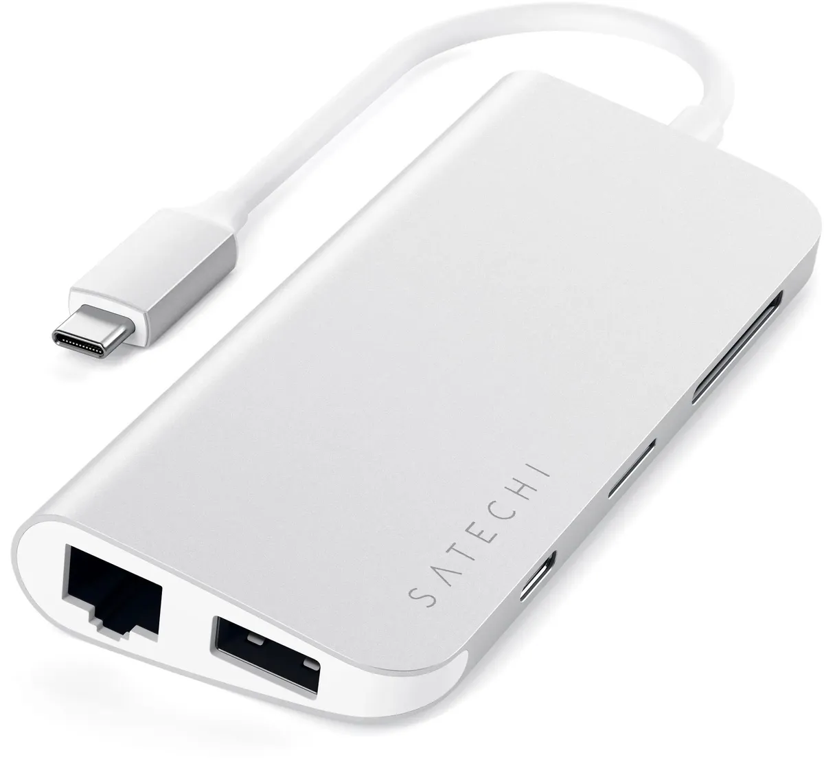 Satechi Aluminum Type-C Multimedia Adapter, серебристый (ST-TCMM8PAS)