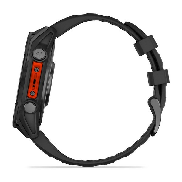 Garmin Fenix 8 47mm Amoled Sapphire Carbon, Gray DLC Titanium with Black Pebble Gray Silicone Band (010-02904-20)