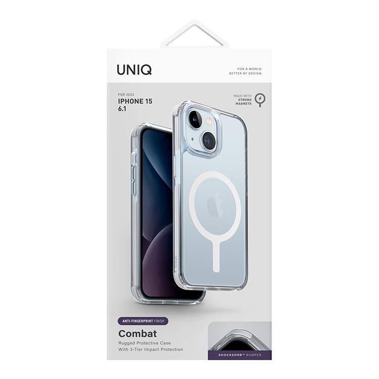 Чехол Uniq Combat (AF) MagSafe для iPhone 15 Plus, White (IP6.7(2023)-COMAFMWHT)