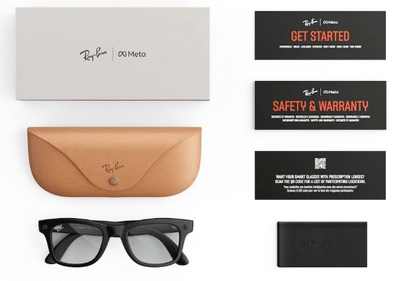 Ray Ban Meta Wayfarer (Gen3) 154-53 Matte Black/Clear Lenses