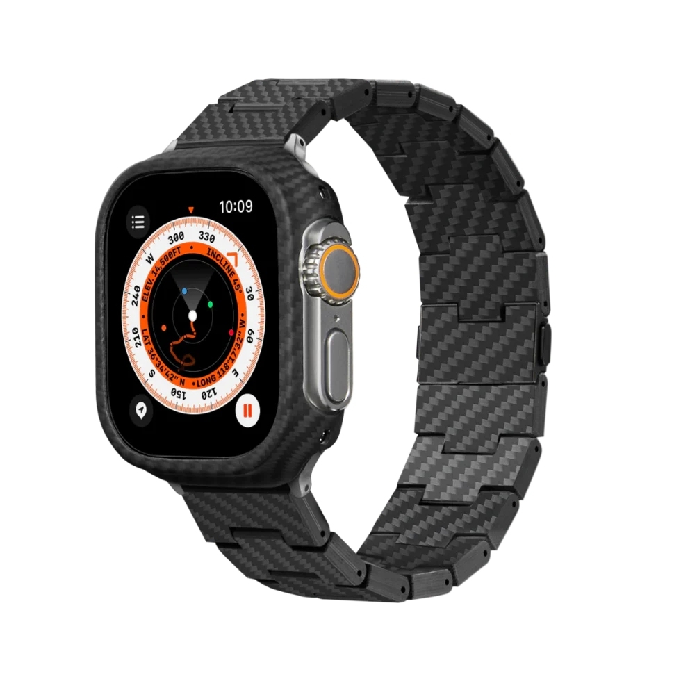 Карбоновый браслет Pitaka для Apple Watch Series 9-1, SE и Ultra 2 / Ultra (38/40/41/42/44/45/49мм) - Modern AWB1004