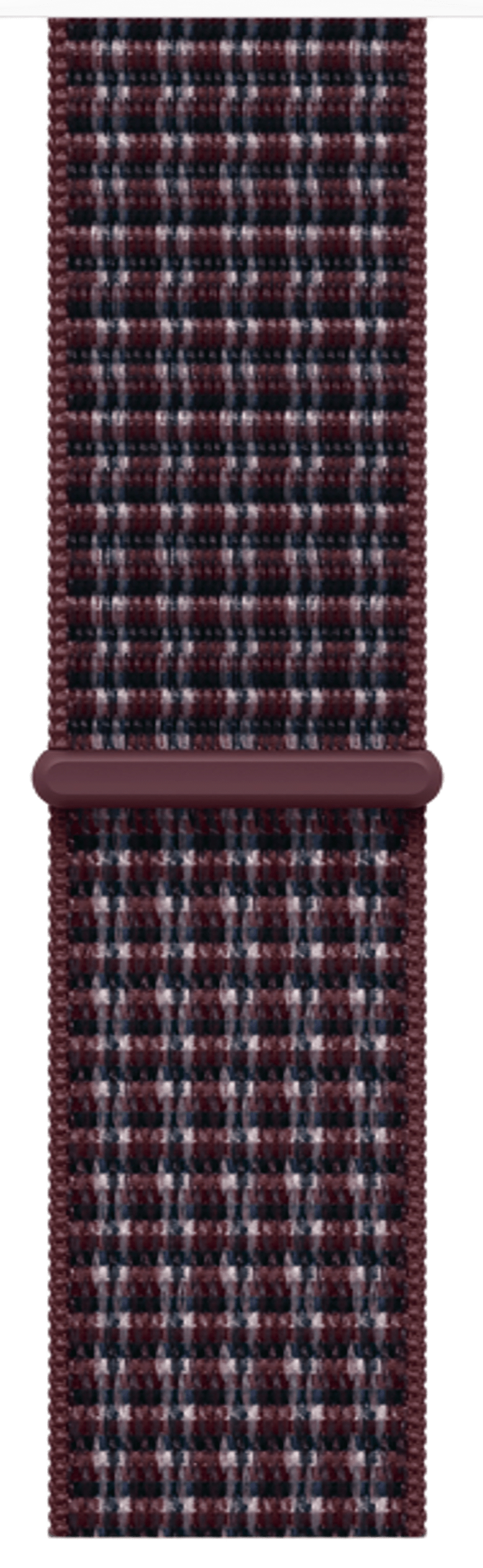 Apple Watch Series 12 46mm Black Aluminum Case with Sport Loop Burgundy Plaid