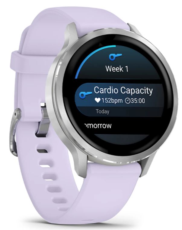 Garmin Venu 4 41mm, Silver with Periwinkle Silicone (010-03013-41) HK