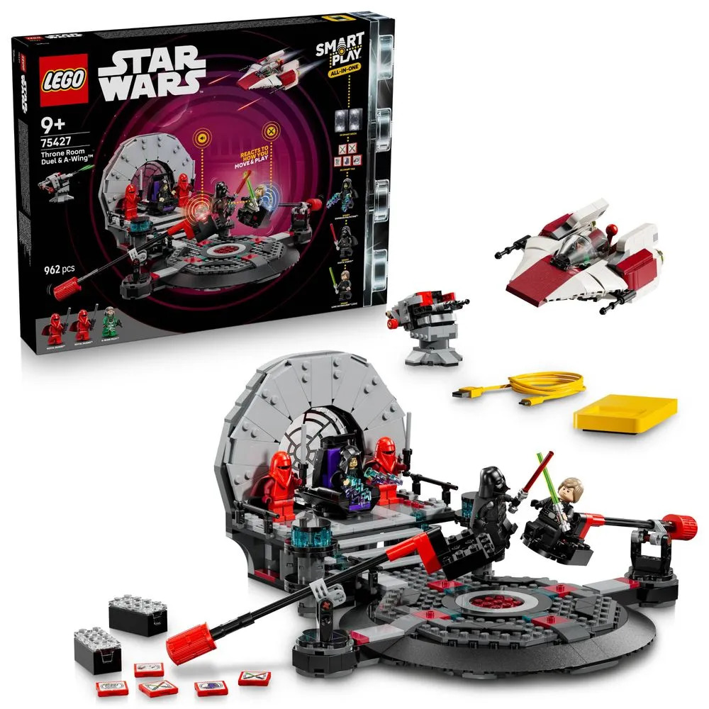 Конструктор Lego Star Wars 75427 SMART Play Дуэль в тронном зале и истребитель A-wing