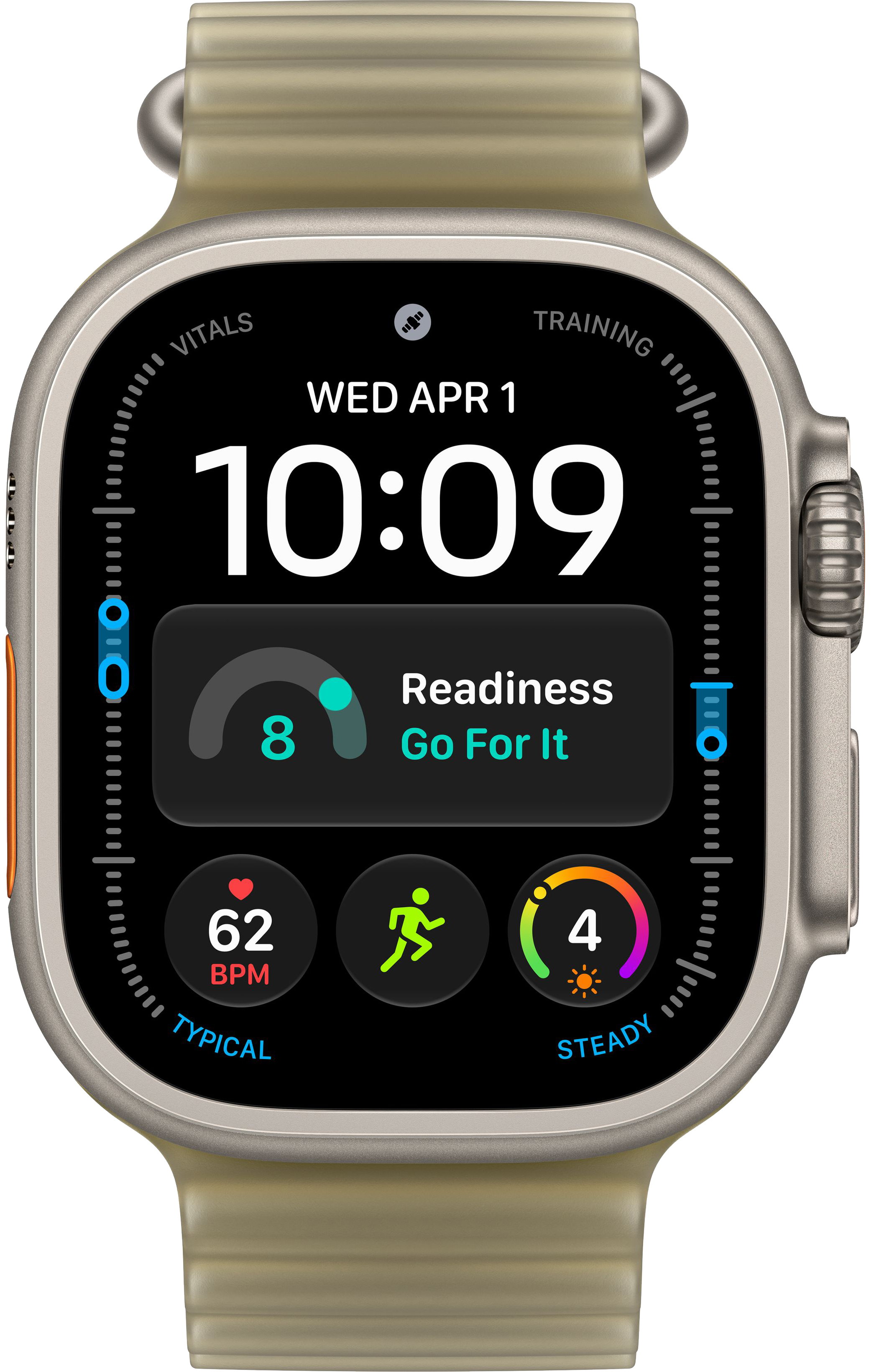 Apple Watch Ultra 4 (2026) 49mm Natural Titanium Case with Translucent Kelp Ocean Band