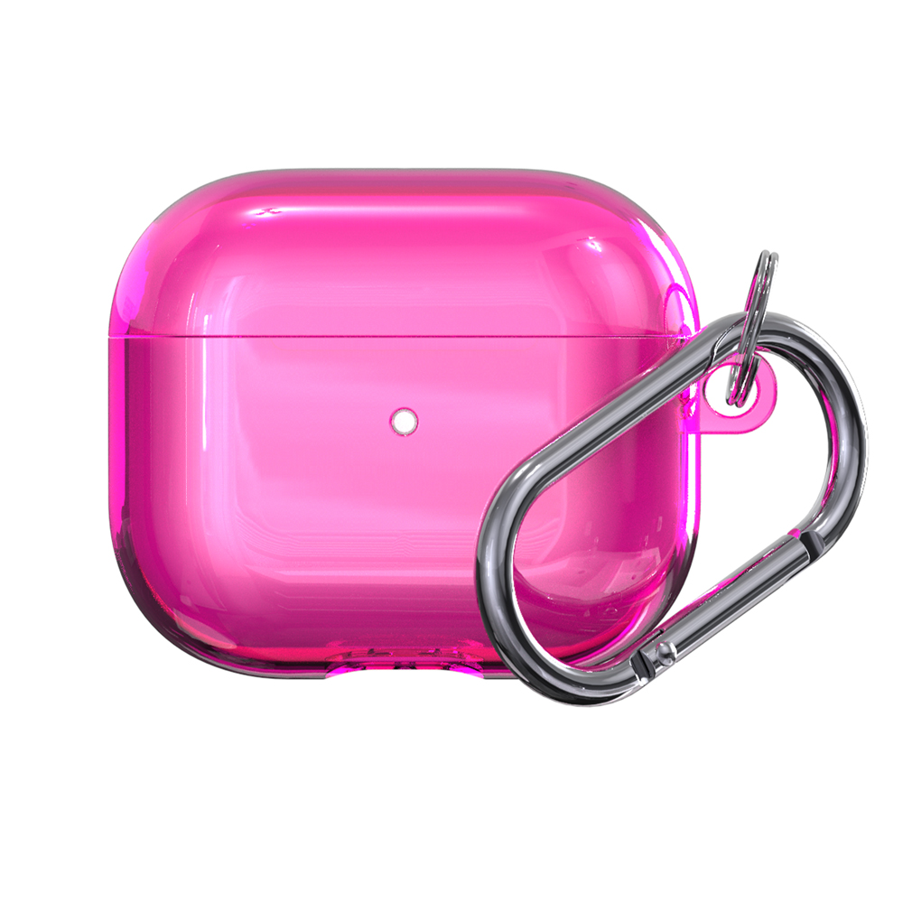 Чехол с карабином для AirPods 3, розовый