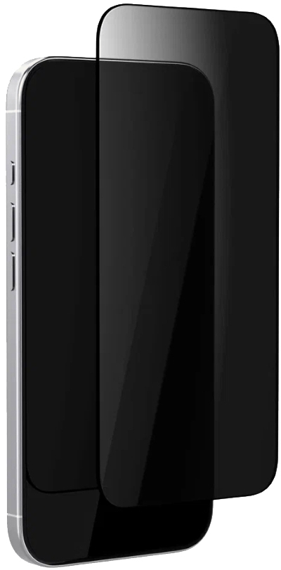 Защитное стекло VLP Privacy Glass 2.5D для iPhone 16 Pro/17/17 Pro Антишпион, с черной рамкой (1061157)
