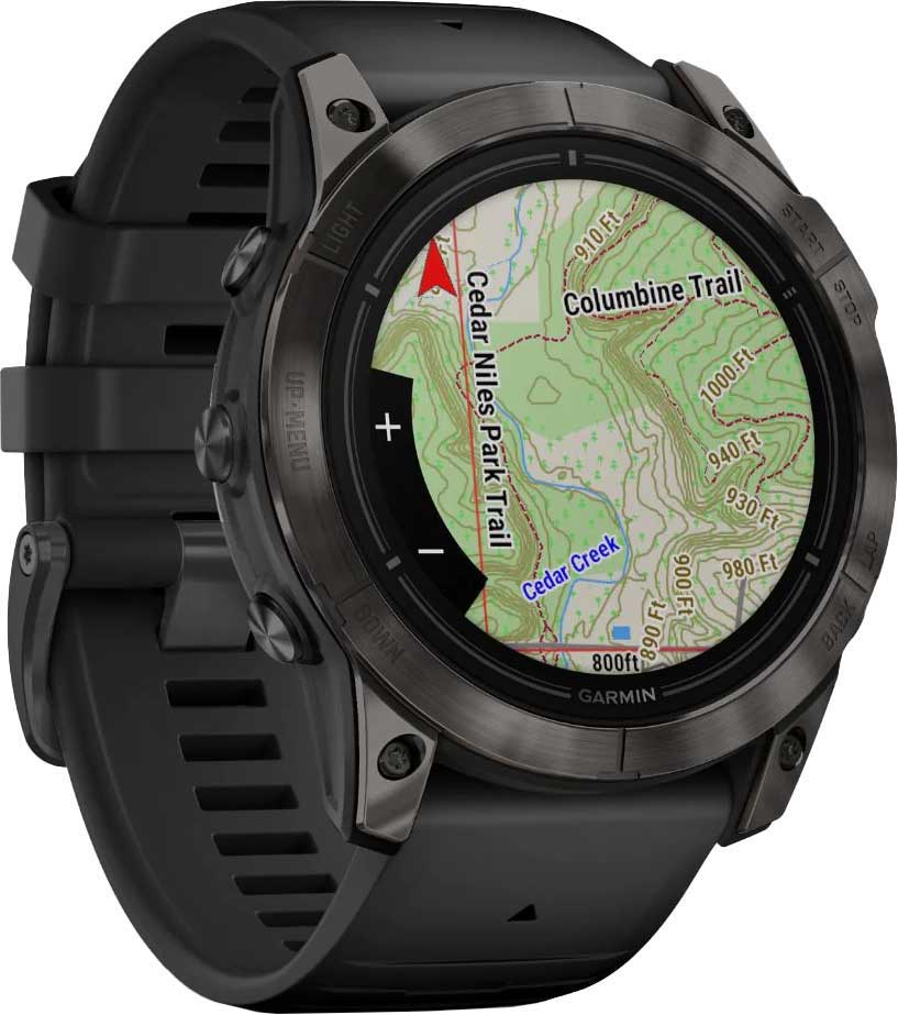 Garmin EPIX Pro (Gen 2) 51mm, Sapphire Edition, Carbon Gray DLC Titanium with Black Band (010-02804-00)
