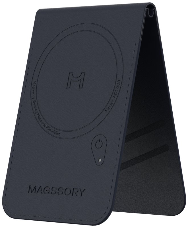 Картхолдер Magssory Geotag Magnetic flip wallet, синий