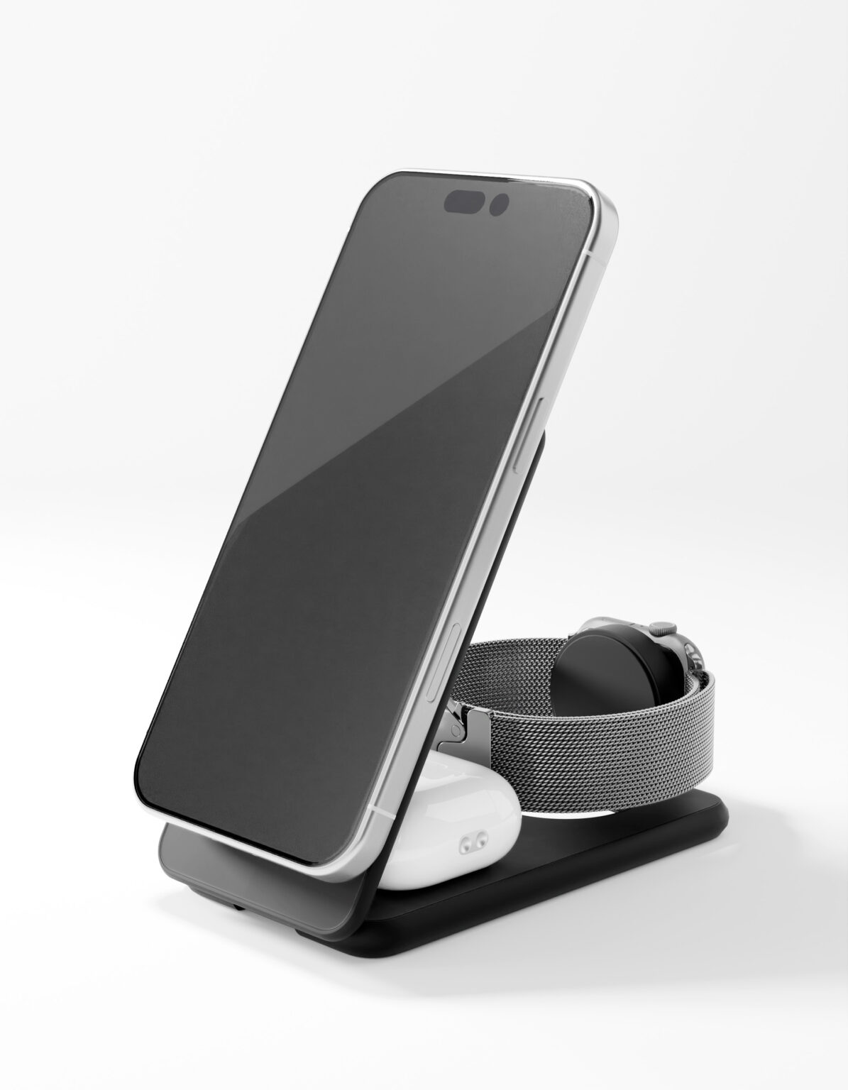 Беспроводное зарядное устройство VLP Alum Power Pro для iPhone, черный титан (1092012)