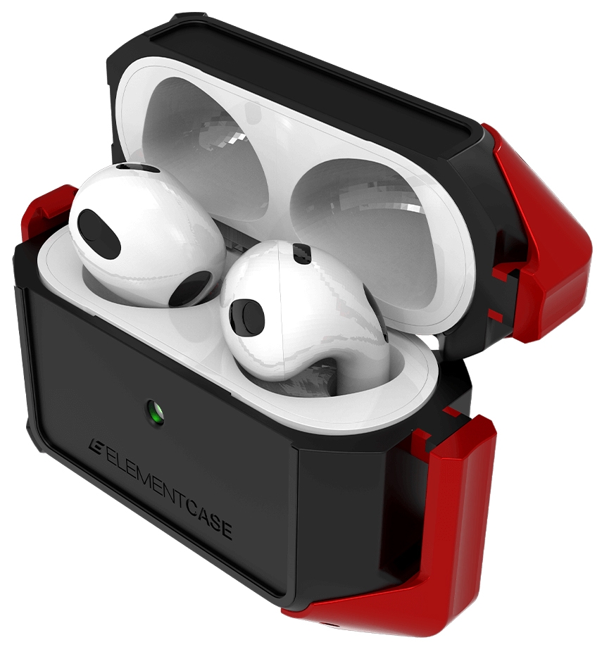 Чехол Urban Armor Gear (UAG) Element Case Black Ops для AirPods 3rd Gen 2021, черный/красный