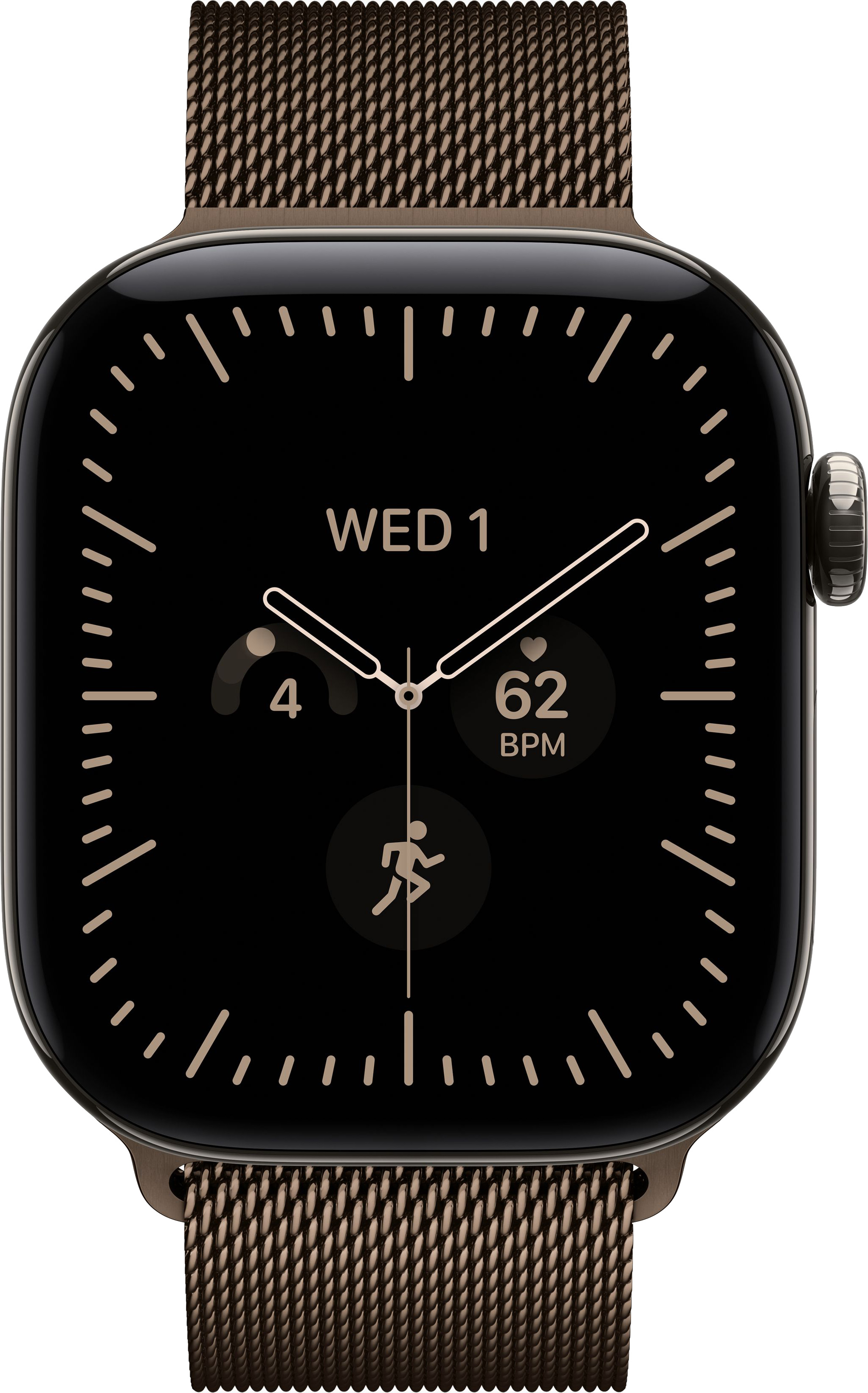 Apple Watch Series 12 46mm Natural Titanium Case with Milanese Loop Dark Bronze (S/M)