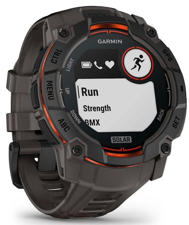 Garmin Instinct 3 50mm Solar, Black with Charcoal Silicone (010-02935-40) HK