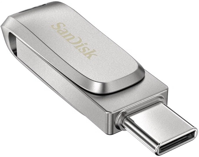 SanDisk Ultra Dual Drive Luxe OTG USB Flash 64 ГБ, серебристый (SND-SDDDC4-064G)