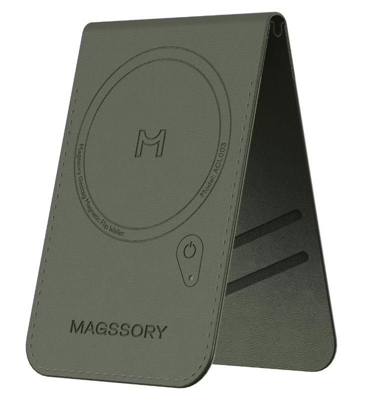 Картхолдер Magssory Geotag Magnetic flip wallet, хаки