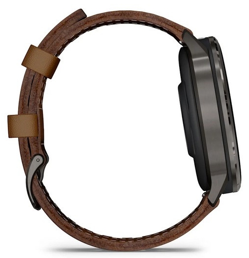 Garmin Venu 4 45mm Slate with Black Silicone Band and Brown Leather Band (010-03014-03)