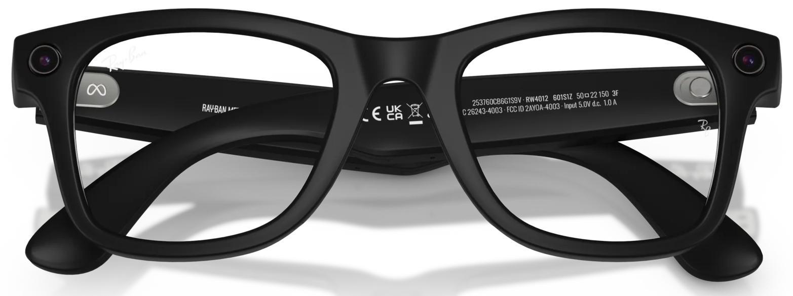 Умные очки Ray-Ban Meta (Gen 2) Wayfarer RW4012 155-53 Size, Matte Black/Transitions Gray (8056262721384)