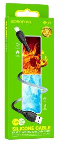 Borofone USB-Lightning 1м BX86, черный