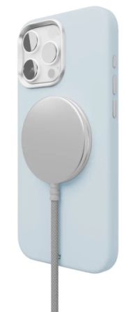 Силиконовый чехол VLP Aster Case с MagSafe для iPhone 16 Pro, голубой (1057128)