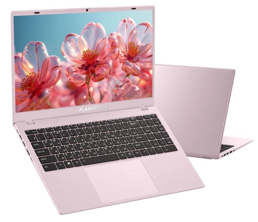 Ноутбук FlashBook 14.1" (Intel N150, Intel UHD Graphics Xe) 12ГБ, 512ГБ, Windows 11 Home, розовый