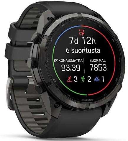 Умные часы Garmin Fenix 9 Pro AMOLED 51мм inReach, темно-серый с черным силиконовым ремешком (010-04337-11)