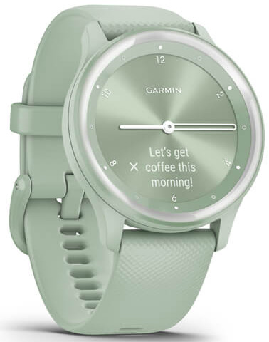 Умные часы Garmin Vivomove Sport, цвета мяты, серебристый безель, с силиконовым ремешком (010-02566-03)