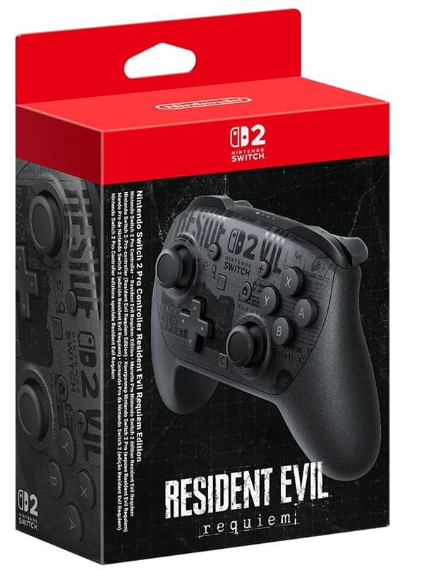 Nintendo Switch 2 Pro Controller Resident Evil Requiem Edition, черный