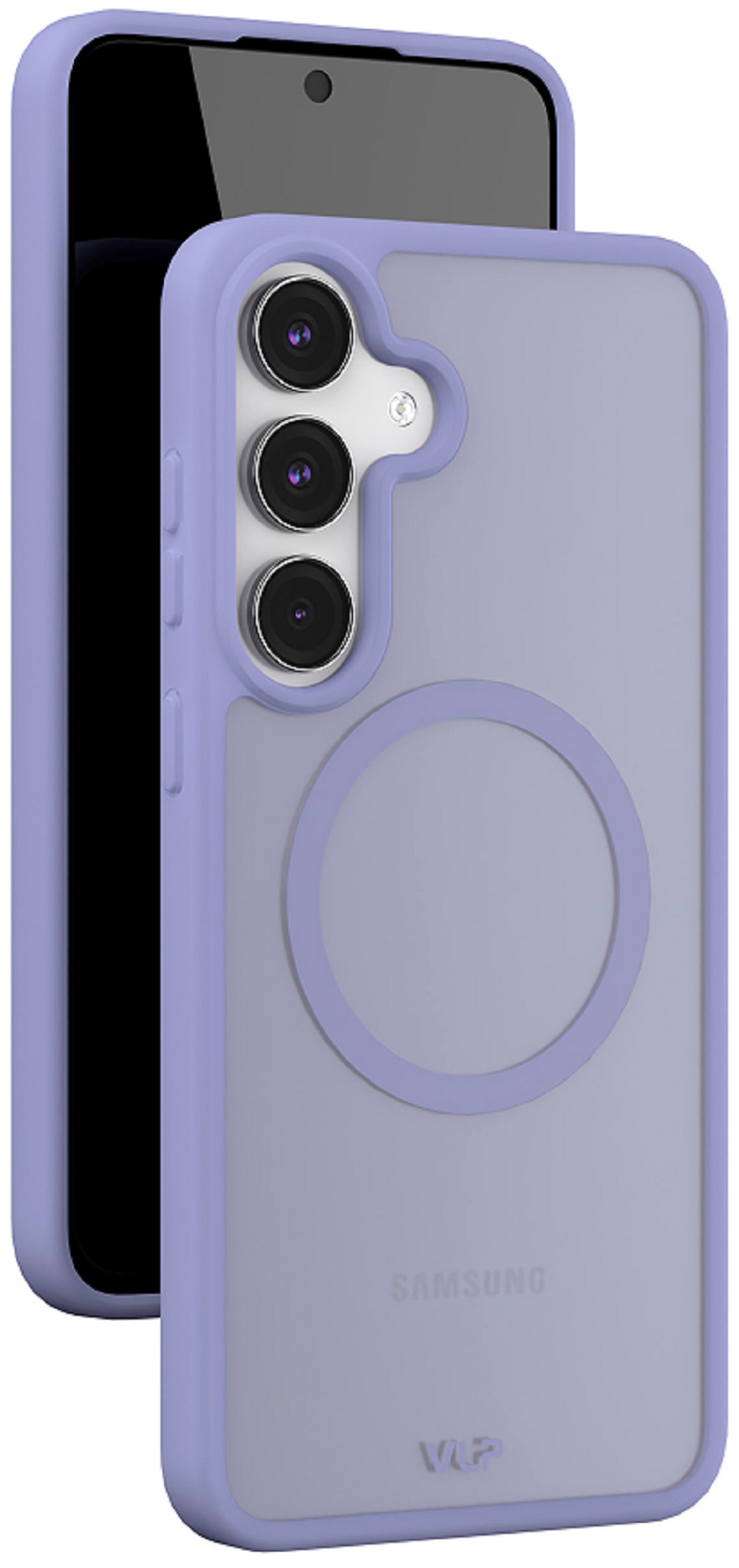 Силиконовый чехол VLP Moon Case с MagSafe для Samsung S25 FE, лавандовый (10519019)