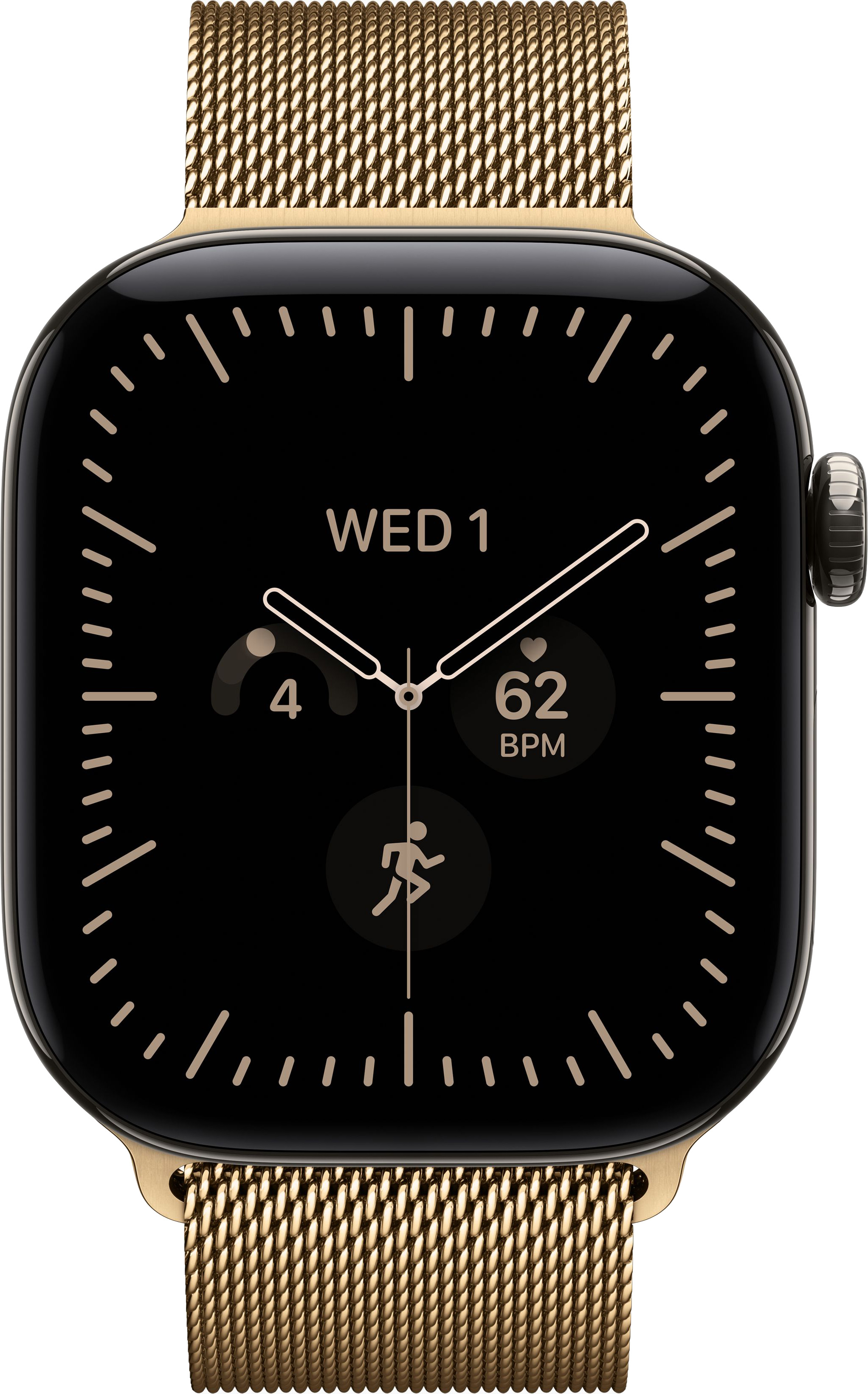Apple Watch Series 12 46mm Natural Titanium Case with Milanese Loop Radiant Gold (M/L)