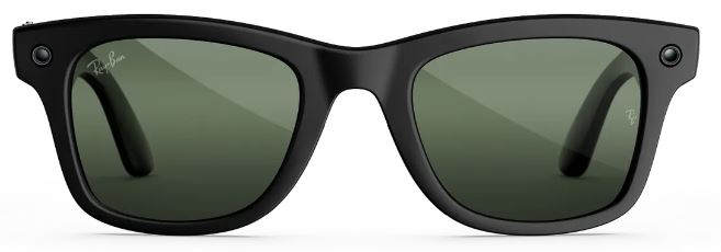 Ray Ban Meta Wayfarer (Gen3) 154-53 Matte Black/Transitions Graphite Green