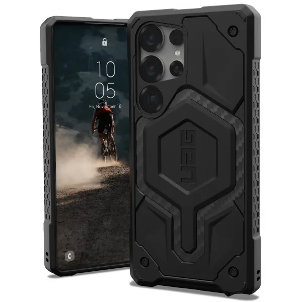 Чехол UAG Monarch with MagSafe для Samsung Galaxy S25 Ultra, Carbon Fiber (214464114242)