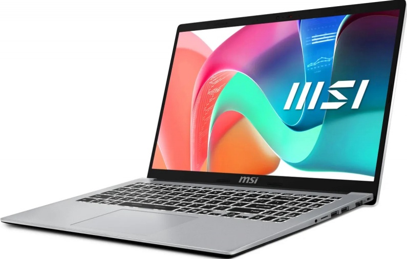 Ноутбук MSI Modern 15 F13MG-203XRU 15.6" (Intel Core i3 1315U, Intel UHD Graphics) 8ГБ, 1ТБ SSD, DOS, серебристый (9S7-15S122-203)