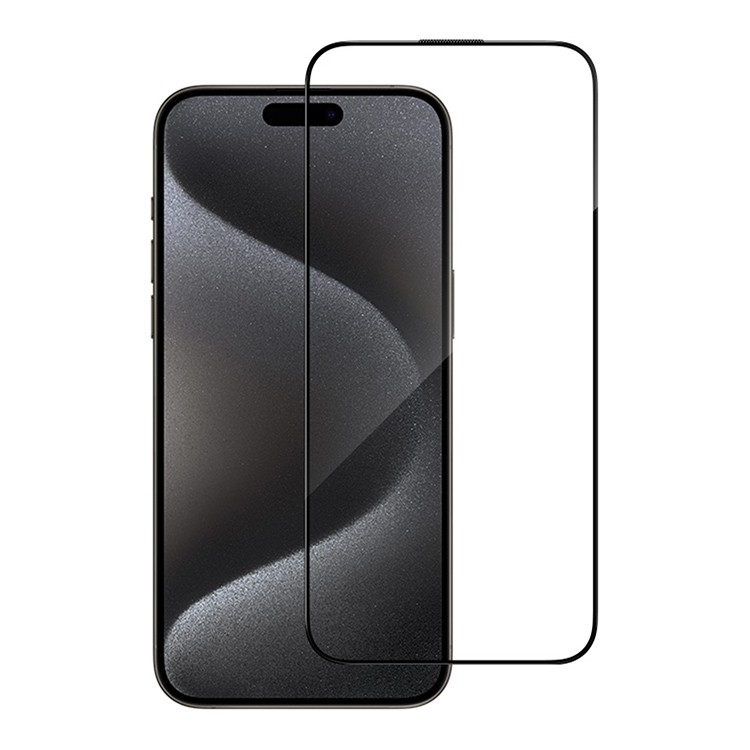 BlueO Large arc Anti-Dust Anti-Static (3D-эфф. с защ. сеткой) для iPhone 15 Pro, Black (NPB6-15pro-6.1)