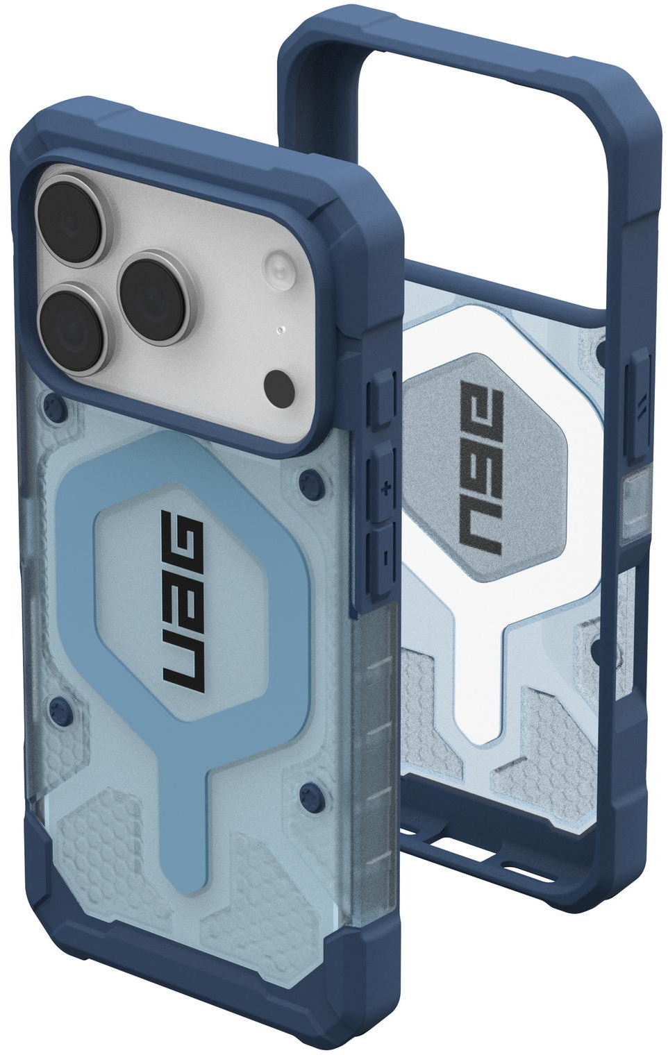 UAG Pathfinder Clear с MagSafe для iPhone 17 Pro Max, прозрачно/голубой (Active Blues Lanyard) 1145521BV03