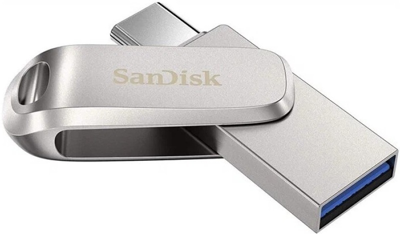 SanDisk Ultra Dual Drive Luxe OTG USB Flash 64 ГБ, серебристый (SND-SDDDC4-064G)