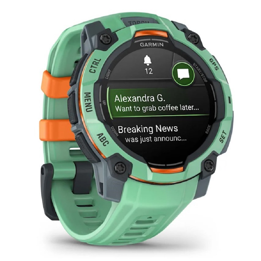 Умные часы Garmin Instinct 3 45mm Amoled Neo Tropic (010-02936-01), зеленый