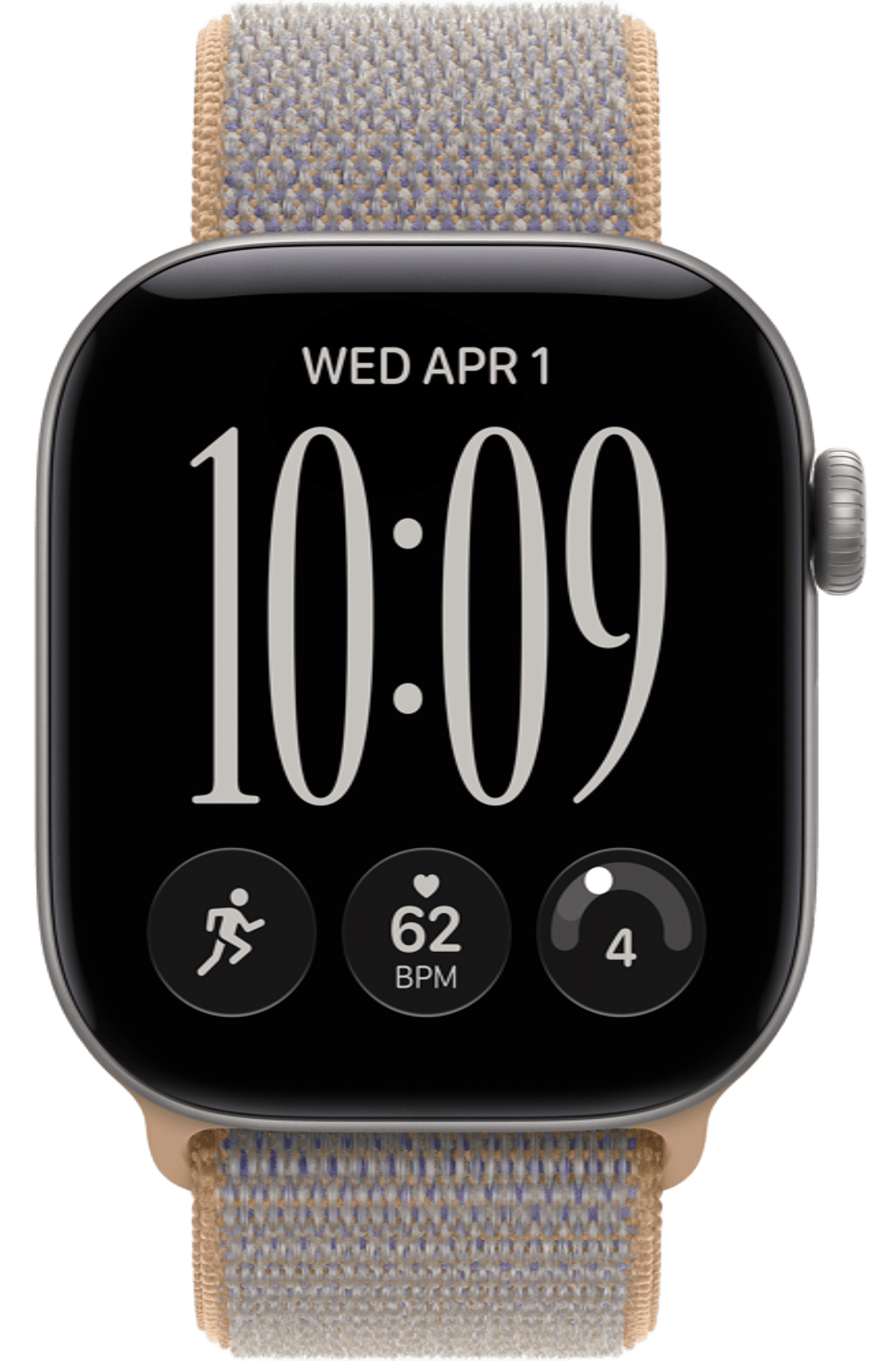 Apple Watch Series 12 46mm Space Gray Aluminum Case with Sport Loop Chambray Blue