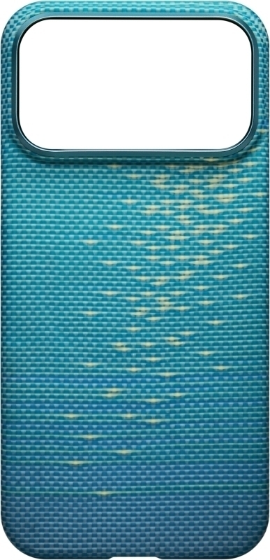 Pitaka Ultra-Slim Case (PitaTap) с MagSafe для iPhone 17 Pro Max, голубой (KI1708AG)