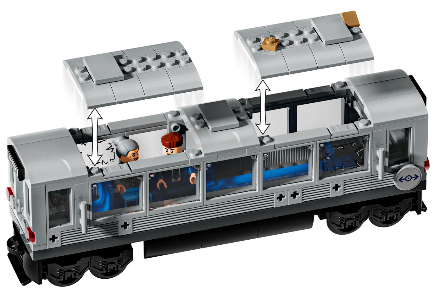 LEGO Super Heroes 76321 Человек-паук против Доктора Осьминога: Сцена с поездом